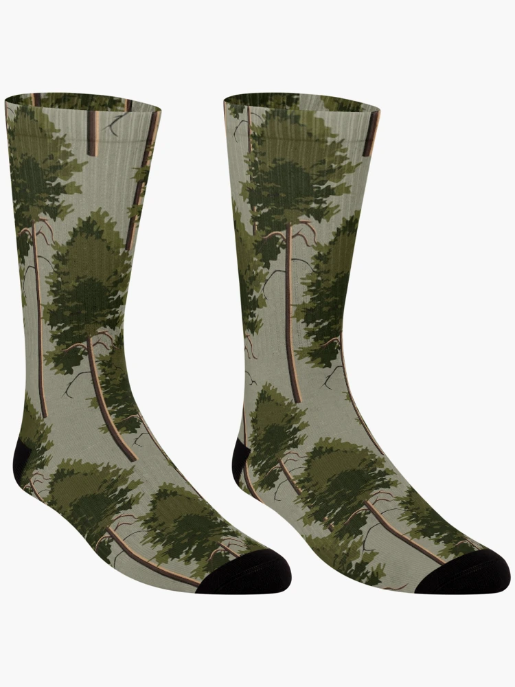 Thumbnail 3 of 5, Socks, Pinetree forest pattern designed and sold by EngineerGoC.
