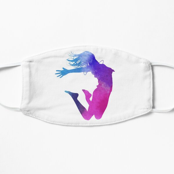 woman multicolored illustration, Dance Watercolor painting Illustration, Color ink silhouette jumping Flat Mask