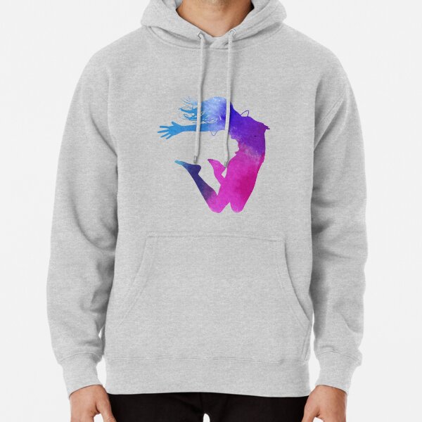 woman multicolored illustration, Dance Watercolor painting Illustration, Color ink silhouette jumping Pullover Hoodie