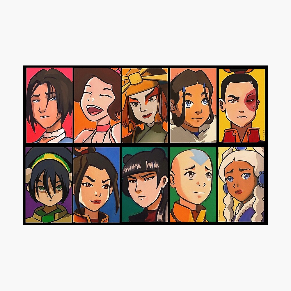 Personnages Avatar Le Dernier Maitre De L air Impression métallique for Sale avec l'œuvre « Personnages d'avatar! » de l'artiste -a-rtistique- | Redbubble