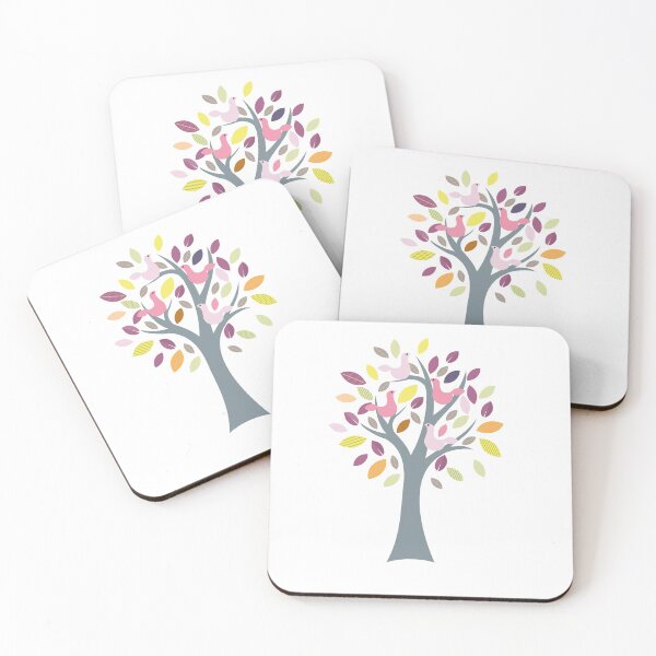 Item preview, Colourful tree with leaves and birds designed and sold by urbanbuzzz.