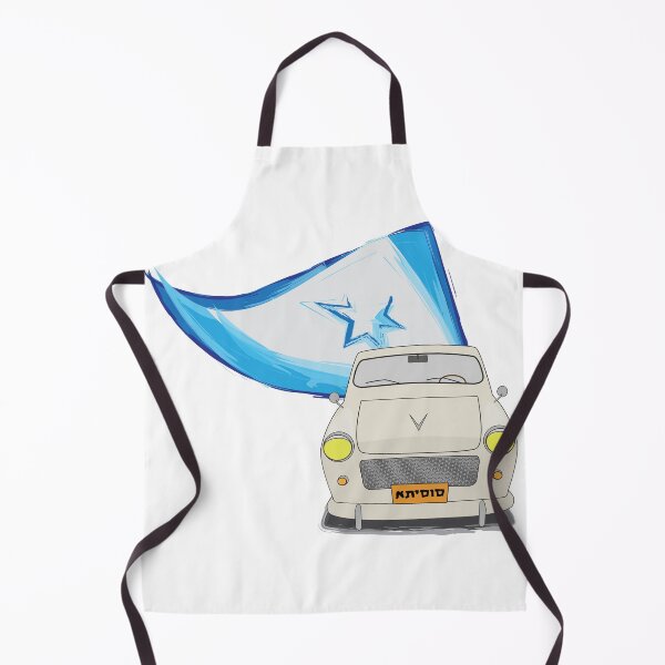 Item preview, An Illustration of The Israeli Sussita Car from the 70s with the Israeli Flag  designed and sold by ibadishi.