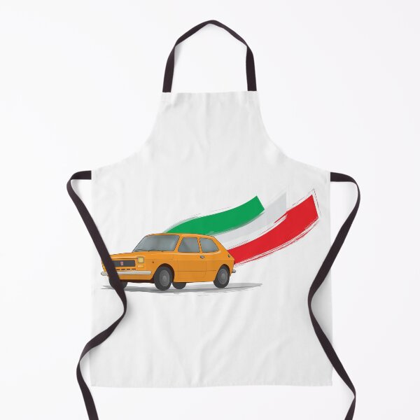 Item preview, Classic Fiat 127 Illustration with Retro Orange Color and The Italian Flag designed and sold by ibadishi.