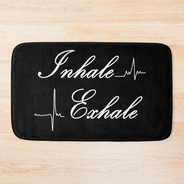 Item preview, Inhale - Exhale - White Script Font - ECG Design  designed and sold by kidlimits.