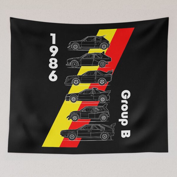 Item preview, Group B rallycars yellow and red designed and sold by purpletwinturbo.
