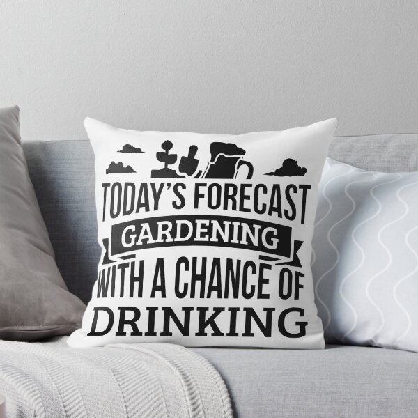 Item preview, Today's Forecast Gardening With A Chance Of Drinking Funny Gift Idea Adult Fun Saying Holiday Shirt designed and sold by Orange Pieces.