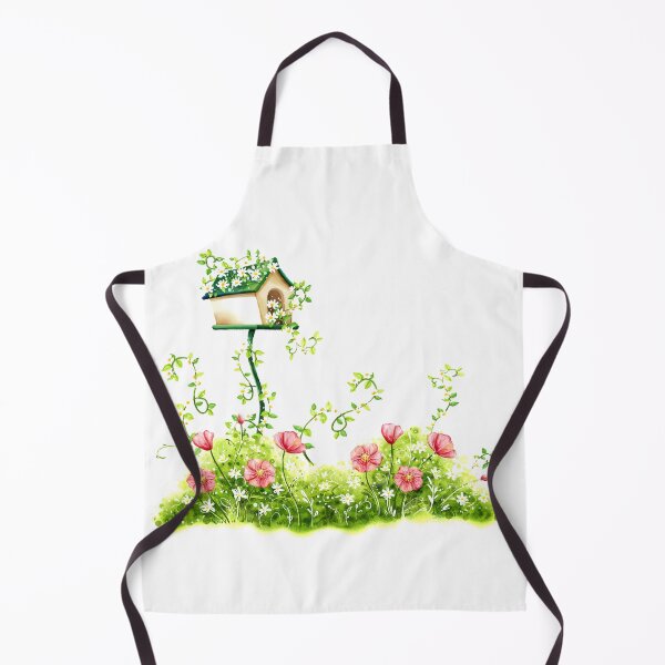 Artikelvorschau, Blume, handgemalte Blumen, Vogelhaus über roter Blumenillustration entworfen und verkauft von Halalolo.