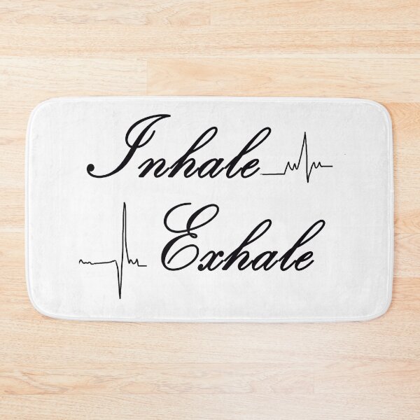 Item preview, Inhale - Exhale - Black Script Font - ECG Design designed and sold by kidlimits.
