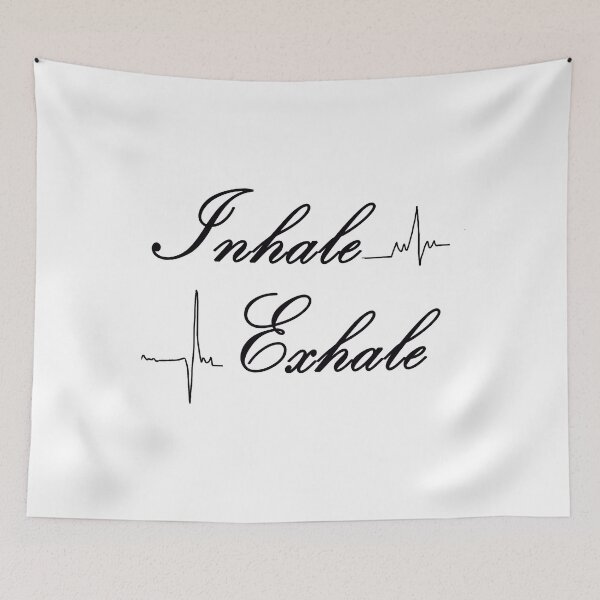 Item preview, Inhale - Exhale - Black Script Font - ECG Design designed and sold by kidlimits.
