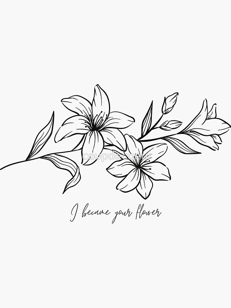 Thumbnail 3 von 3, Sticker, BTS Jimin Serendipity Songtext – „Ich wurde deine Blume“ designt und verkauft von coupdecoeur.