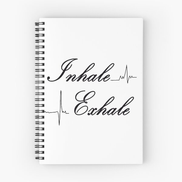 Item preview, Inhale - Exhale - Black Script Font - ECG Design designed and sold by kidlimits.