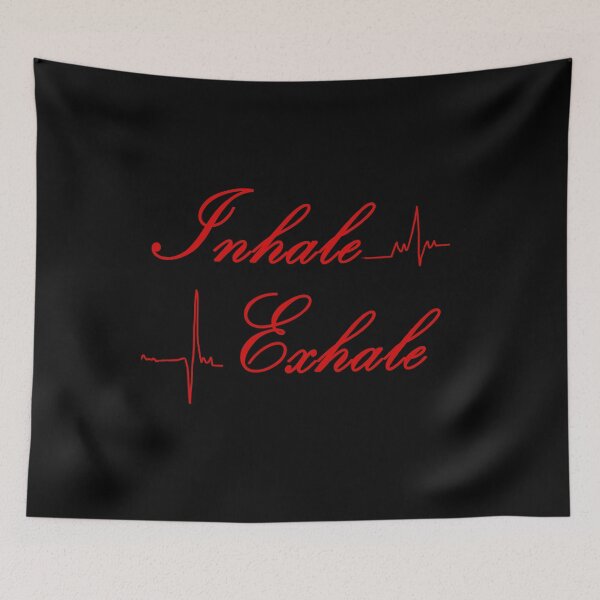 Item preview, Inhale - Exhale - Gothic Red Script Font - ECG Design designed and sold by kidlimits.