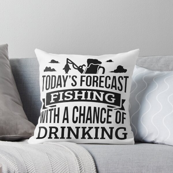 Artikelvorschau, Die heutige Prognose Fischen mit einer Chance zu trinken lustige Geschenkidee Adult Fun Saying Holiday Shirt entworfen und verkauft von Orange Pieces.