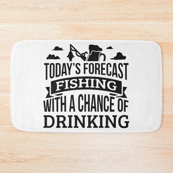 Item preview, Today's Forecast Fishing With A Chance Of Drinking Funny Gift Idea Adult Fun Saying Holiday Shirt designed and sold by Orange Pieces.