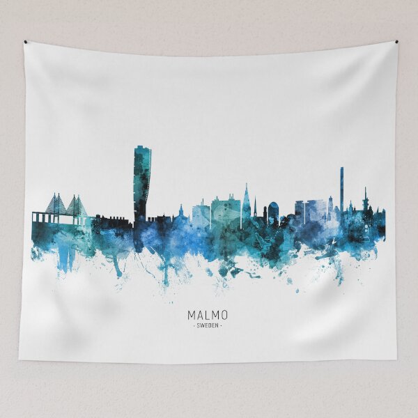 Item preview, Malmo Sweden Skyline designed and sold by ArtPrints.
