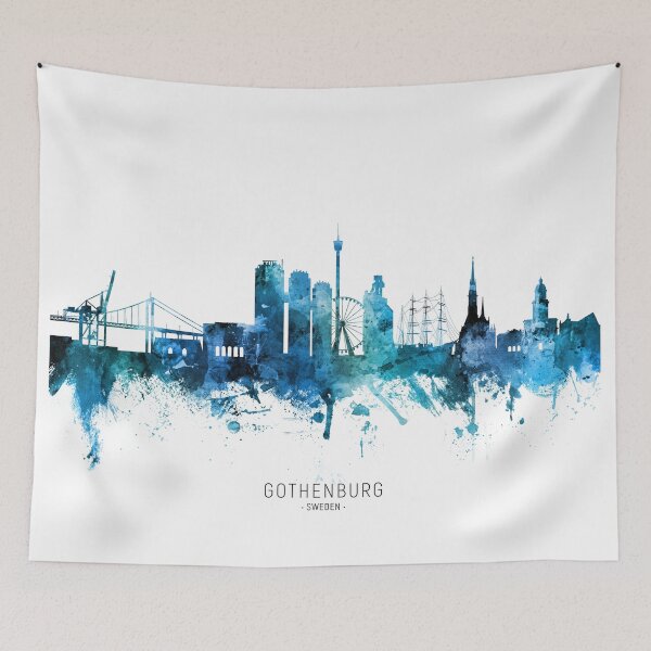 Item preview, Gothenburg Sweden Skyline designed and sold by ArtPrints.