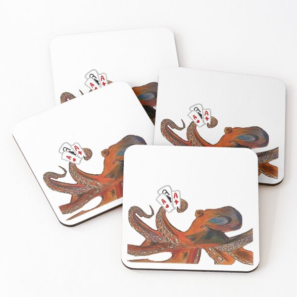 Item preview, Octopus Playing Poker designed and sold by KatharineArt.