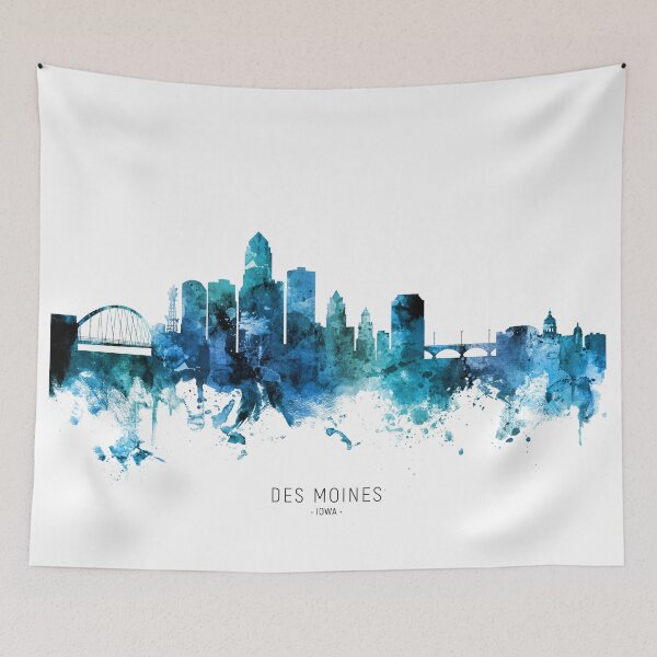 Item preview, Des Moines Iowa Skyline designed and sold by ArtPrints.