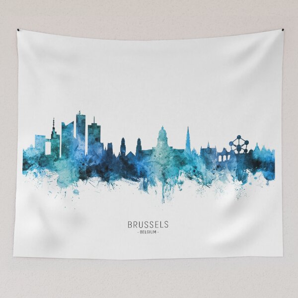 Item preview, Brussels Belgium Skyline designed and sold by ArtPrints.
