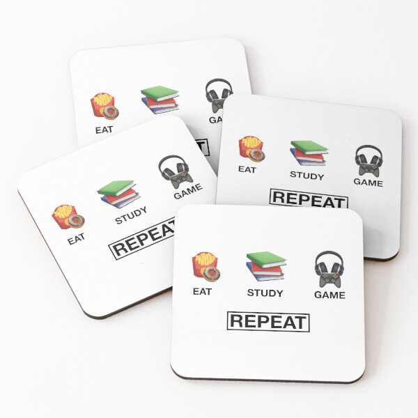 Item preview, Eat study game repeat designed and sold by nuz2.