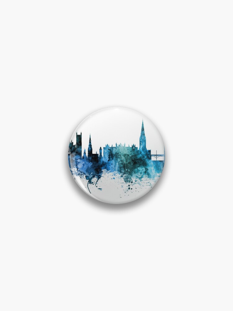 Thumbnail 1 von 3, Button, Exeter England Skyline designt und verkauft von ArtPrints.
