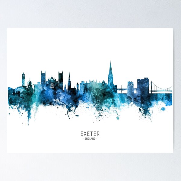 Item preview, Exeter England Skyline designed and sold by ArtPrints.