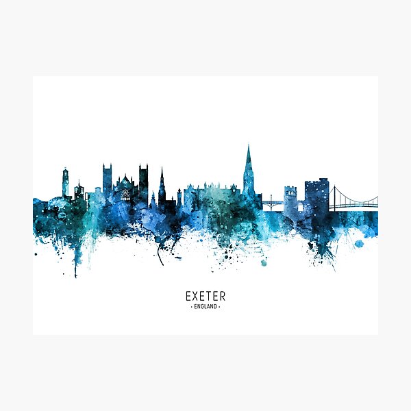 Item preview, Exeter England Skyline designed and sold by ArtPrints.