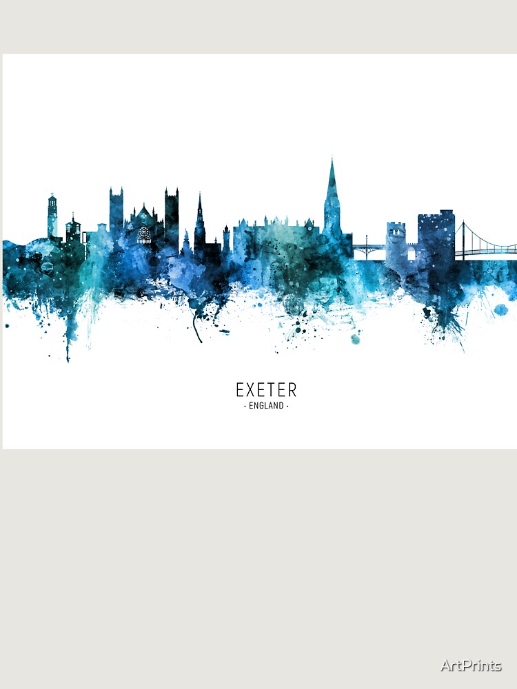 Thumbnail 6 von 6, Premium Oversized Pullover, Exeter England Skyline designt und verkauft von ArtPrints.
