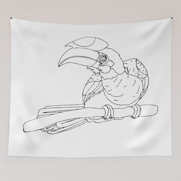 Item preview, Malabar Pied Hornbill designed and sold by nolessjess.