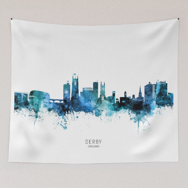 Artikelvorschau, Derby England Skyline entworfen und verkauft von ArtPrints.