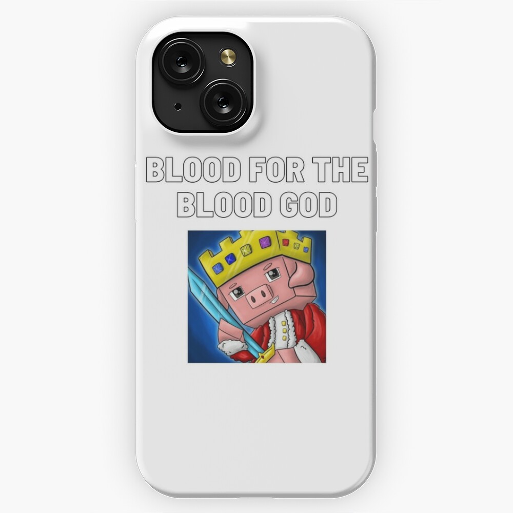 Technoblade Never Dies Blood God Pattern Clear Phone Case for