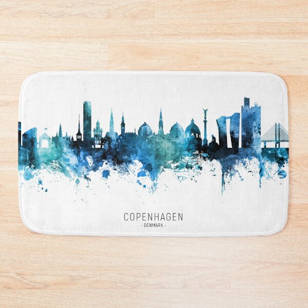 Item preview, Copenhagen Denmark Skyline designed and sold by ArtPrints.