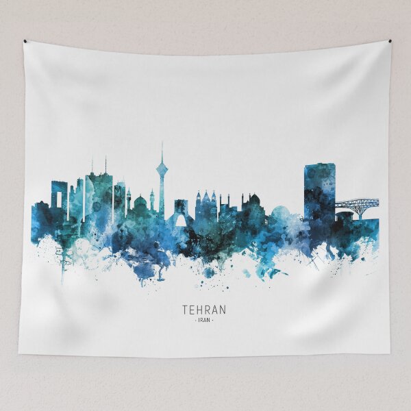 Item preview, Tehran Iran Skyline designed and sold by ArtPrints.