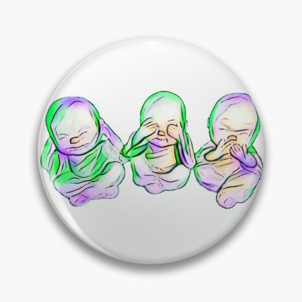 Item preview, Buddha JR Hear No Evil See No Evil Speak No Evil  designed and sold by ThePinkMushroom.