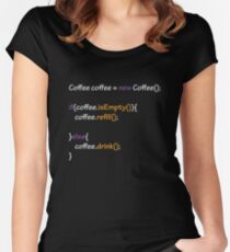 Coffee - code Women's Fitted Scoop T-Shirt
