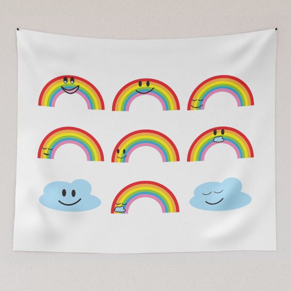 Item preview, Cute rainbows and clouds characters designed and sold by sigdesign.