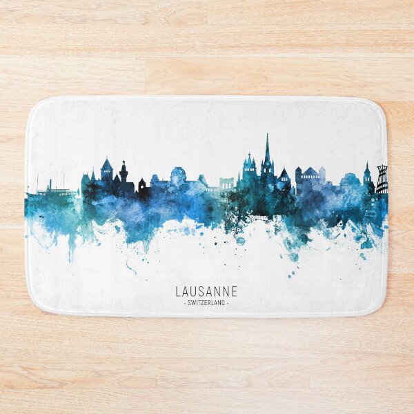 Item preview, Lausanne Switzerland Skyline designed and sold by ArtPrints.