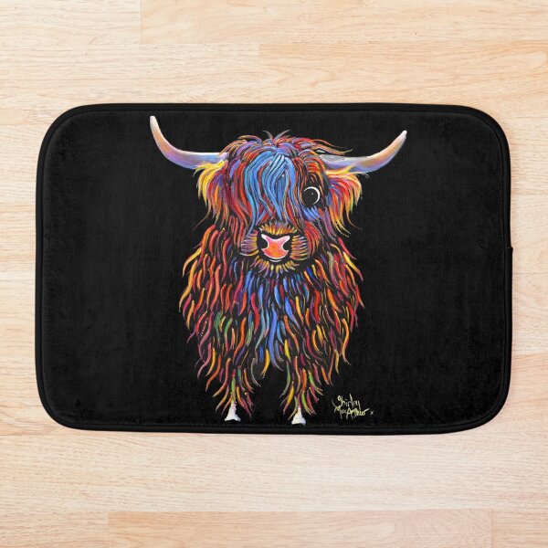 HiGHLaND CoW PRiNT SCoTTiSH ' BiG MaC ' BY SHiRLeY MacARTHuR Bath Mat