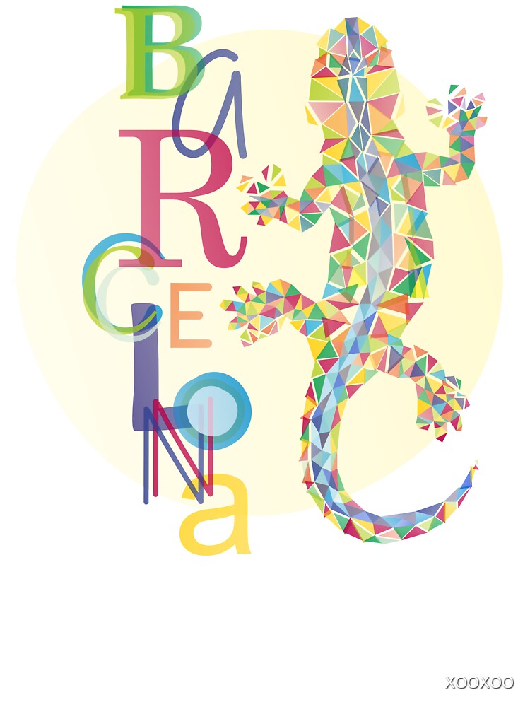 Thumbnail 2 of 2, Kids T-Shirt, Fashion Barcelona City Lizard designed and sold by XOOXOO.