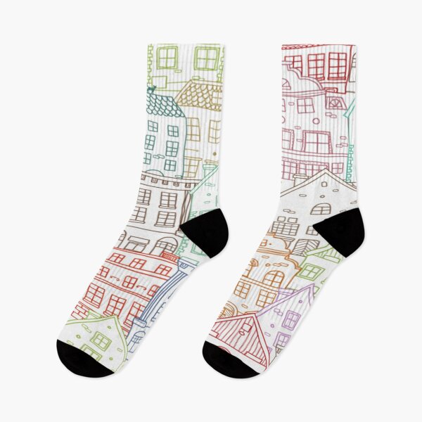 Item preview, houses colorful drawing   designed and sold by Carla Nay.