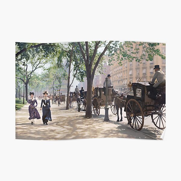 Cab Stand at Madison Square Garden, 1900 Poster