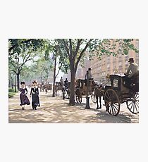 Cab Stand at Madison Square Garden, 1900 Photographic Print
