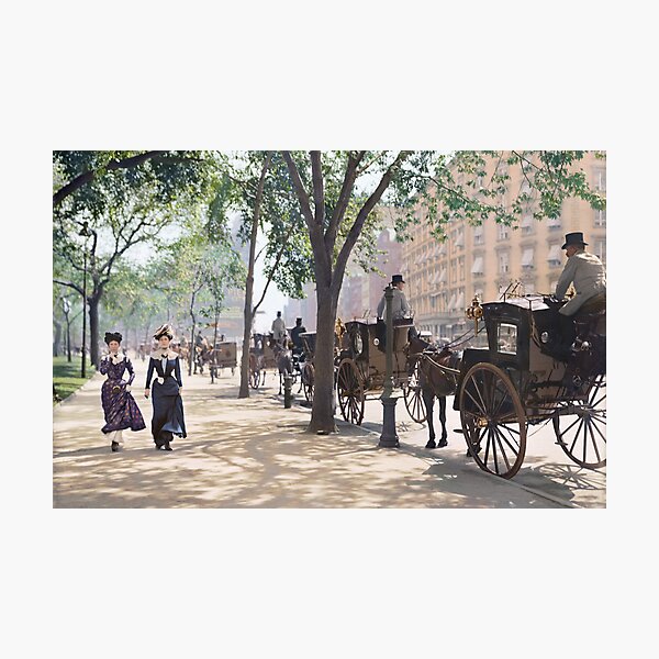Cab Stand at Madison Square Garden, 1900 Photographic Print