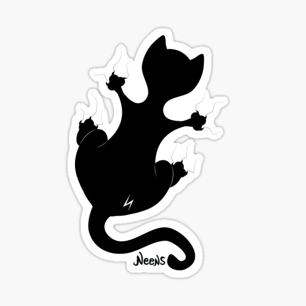 Clinging Neens the Cat character Sticker