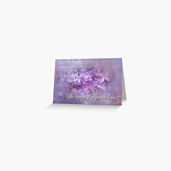 Sympathy Greeting Card - Lilacs Greeting Card