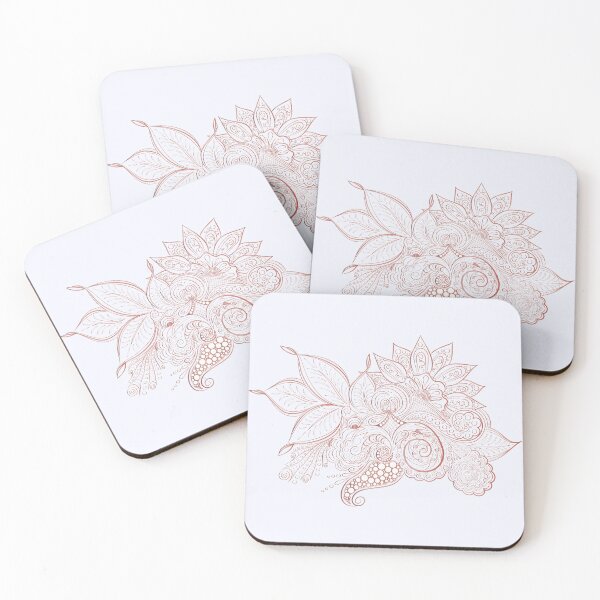 Item preview, Rose Gold Mandala Floral Pattern designed and sold by CokeyPanda.