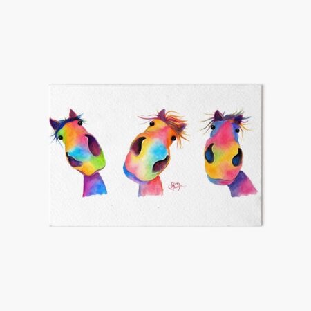 Item preview, HoRSe PRiNT ' THe HaPPY HoRSeS ' BY SHiRLeY MacARTHuR designed and sold by Shirley MacArthur Limited.