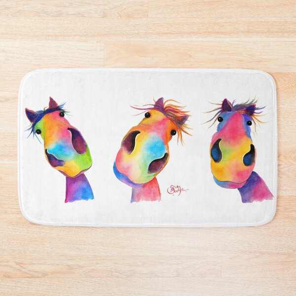 Item preview, HoRSe PRiNT ' THe HaPPY HoRSeS ' BY SHiRLeY MacARTHuR designed and sold by Shirley MacArthur Art.