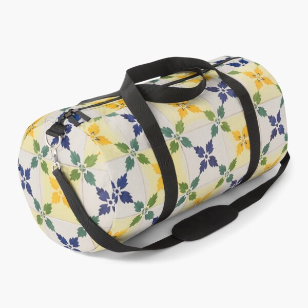 Item preview, Painted Patterns - Floral Azulejo Tiles in Green Blue and Yellow designed and sold by Georgia Mizuleva.