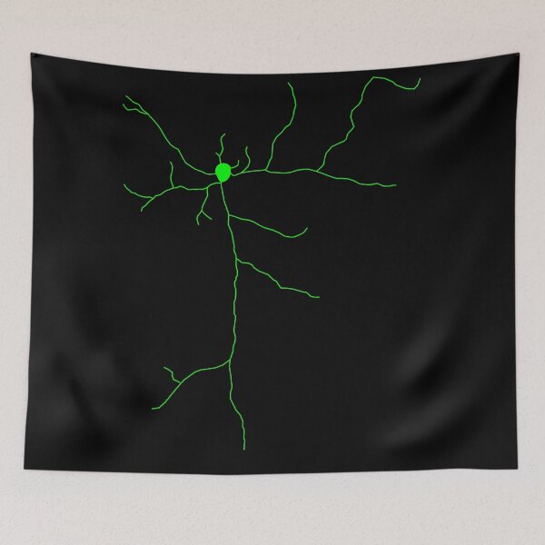 Item preview, Green fluorescent neuron drawing designed and sold by kzsg.